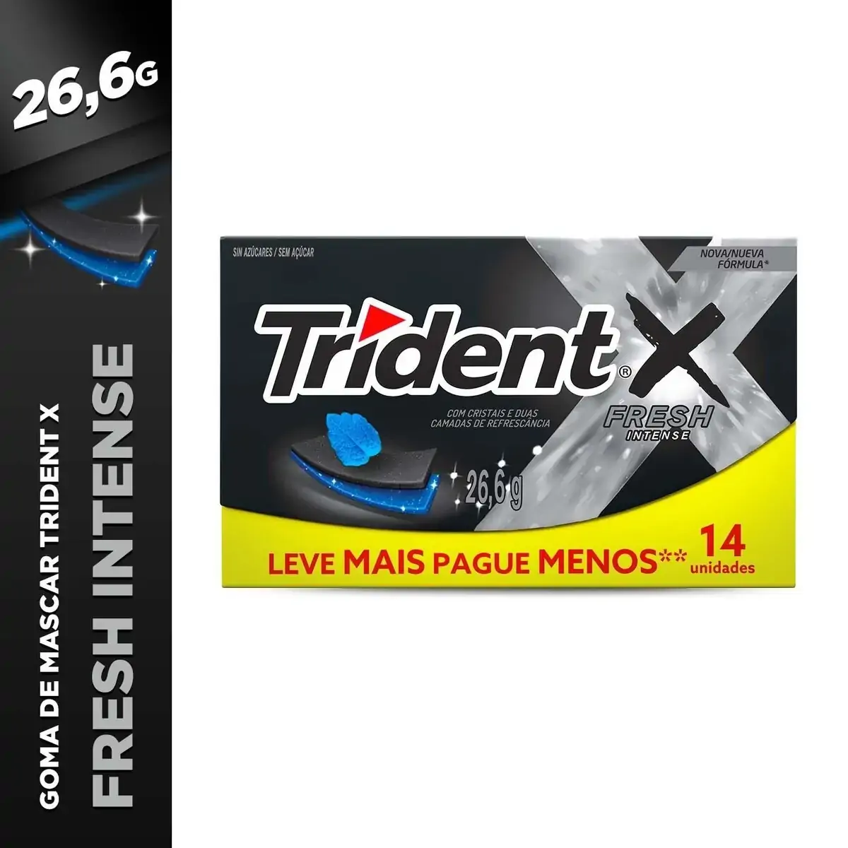 Chicle Trident Fresh Intense 21unidade X 8,5g