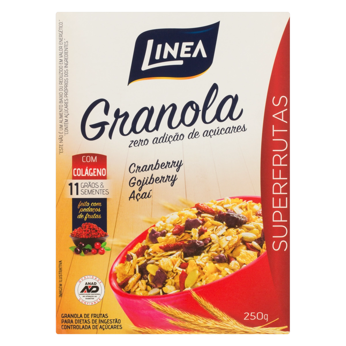 Granola Diet Cranberry, Gojiberry E Açaí Linea Caixa 250g
