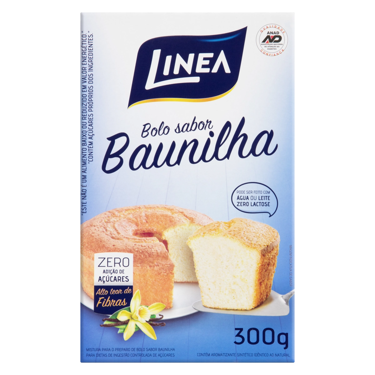 Mistura Para Bolo Baunilha Diet Zero Lactose Linea Sucralose Caixa 300g