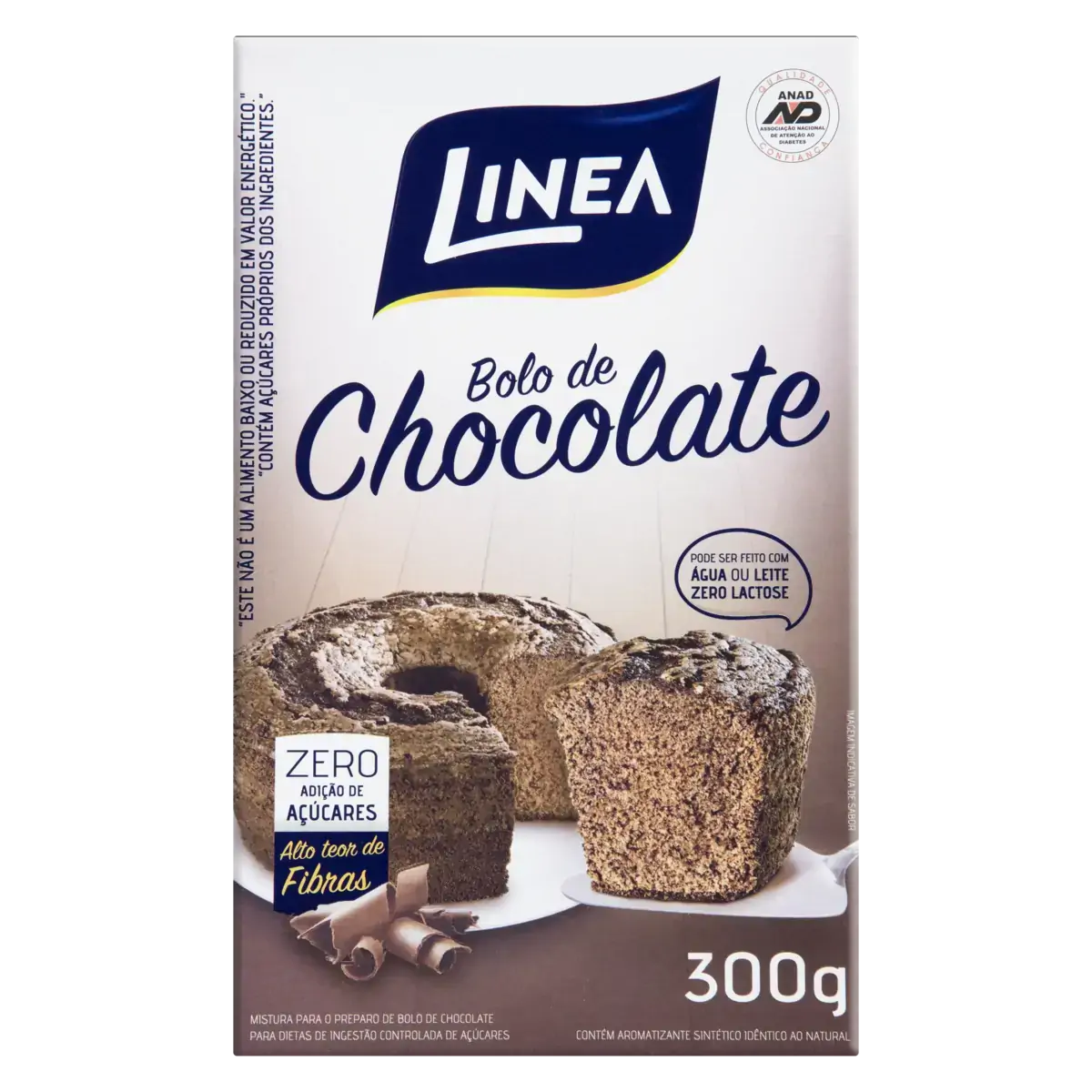 Mistura Para Bolo Chocolate Diet Zero Lactose Linea Sucralose Caixa 300g