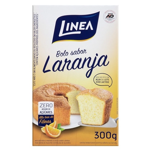 Mistura Para Bolo Laranja Diet Zero Lactose Linea Sucralose Caixa 300g