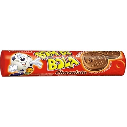Biscoito Chocolate Recheio Chocolate Tabuada Bom De Bola Pacote 110g