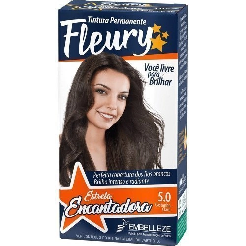 Tintura Embelleza Fleury Coloração Especial 5.0 Castanho Claro