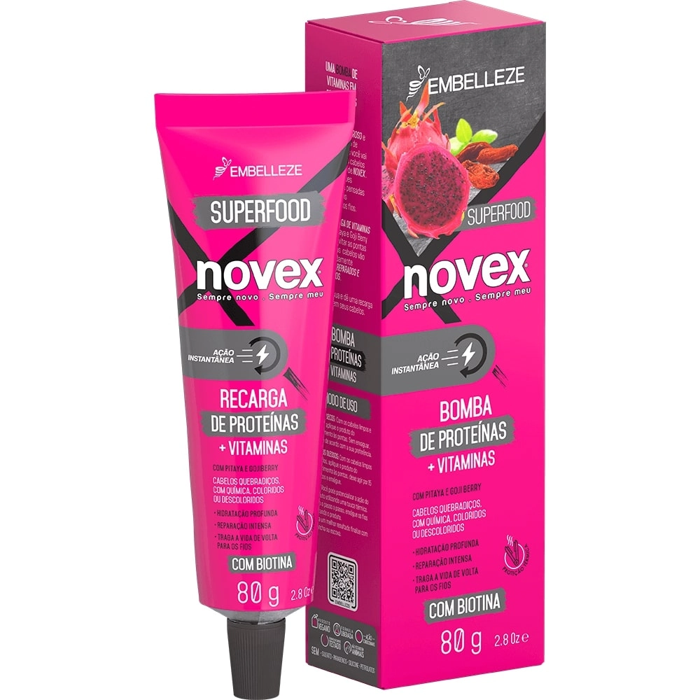Recarga De Vitaminas Novex 80g Pitaya E Gojiberry