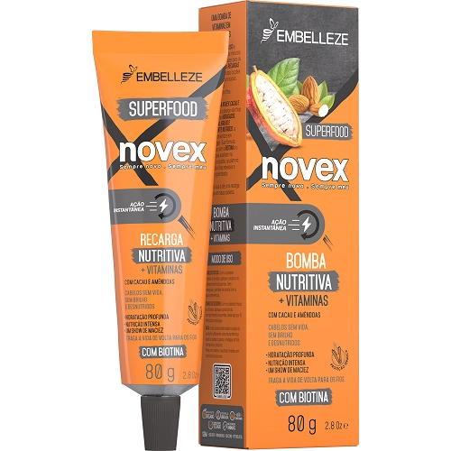 Recarga De Vitaminas Novex 80g Cacau E Amendoas