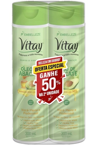 Kit Vitay 2 Sh 300ml Oleo Abacate Oferta Especial
