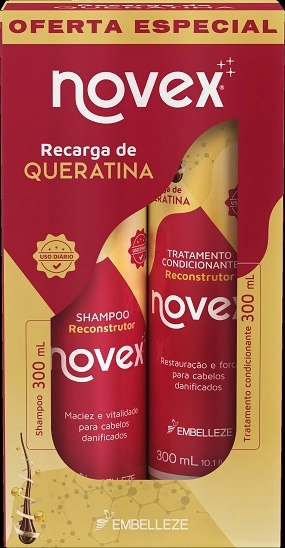 Kit Novex Sh Cond 300ml Recarga De Queratina