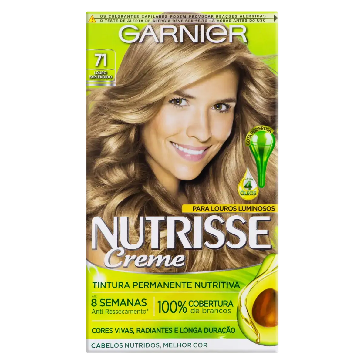 Kit Tintura Creme 71 Louro Esplêndido Garnier Nutrisse