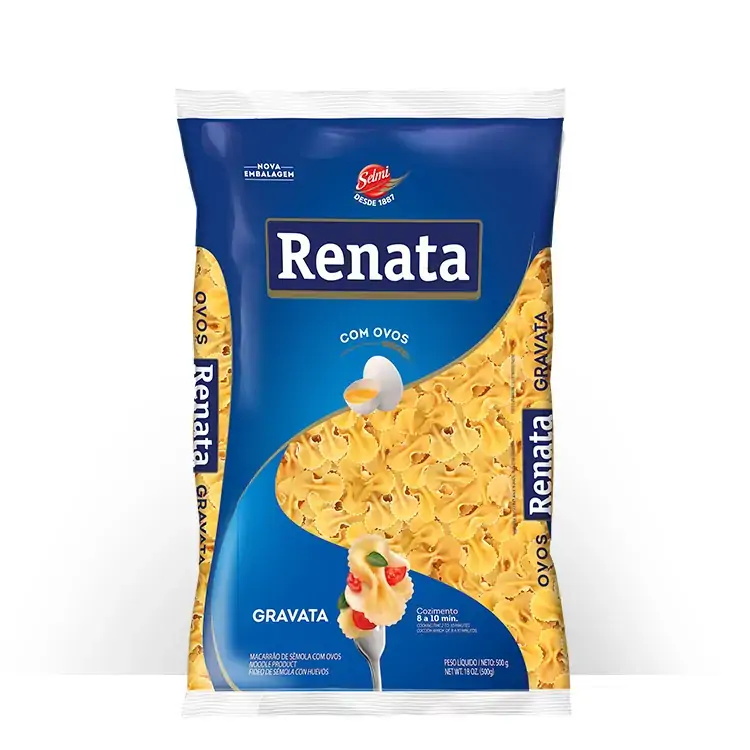 Macarrão De Sêmola Com Ovos Gravata Renata Pacote 500g