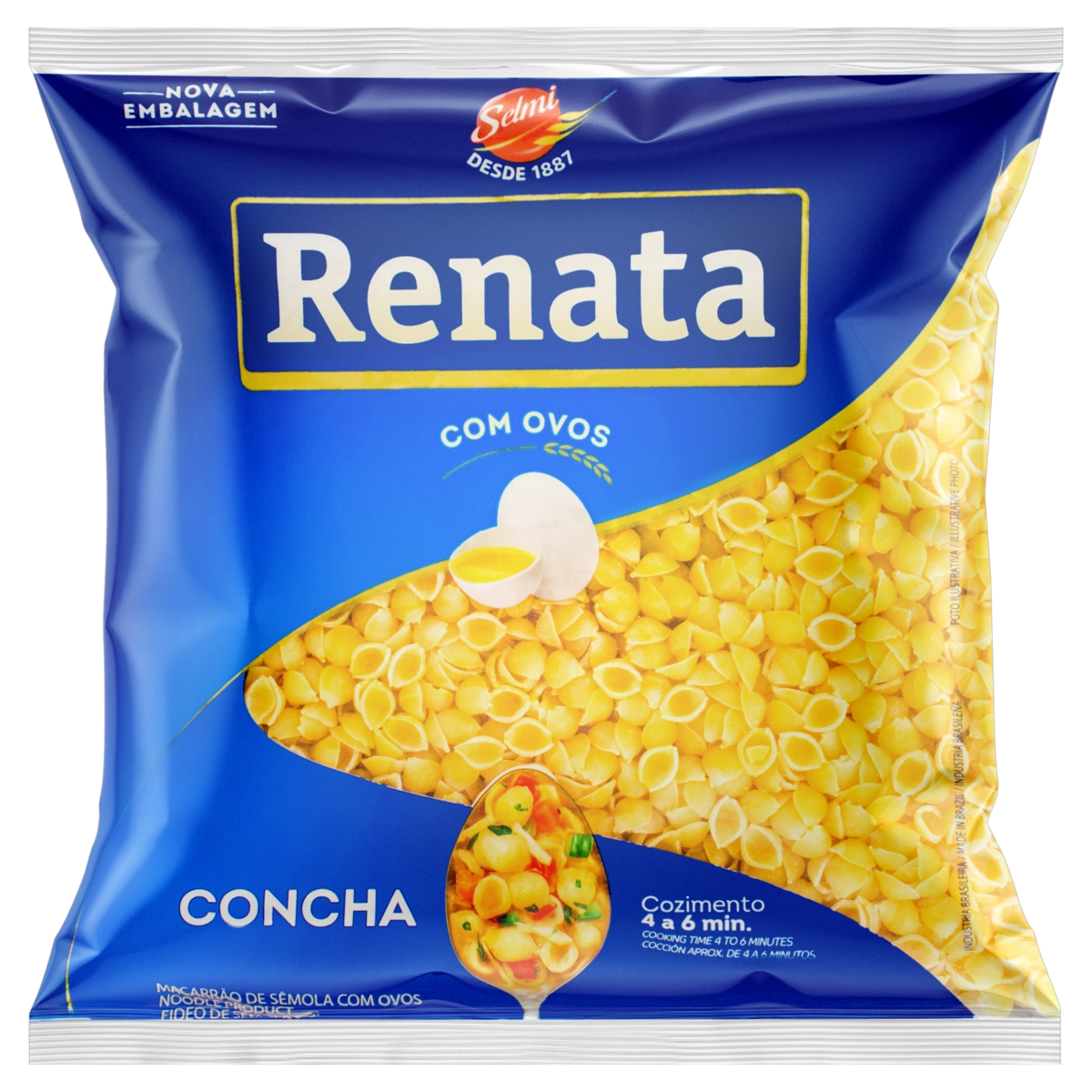 Macarrão De Sêmola Com Ovos Concha Renata Pacote 500g