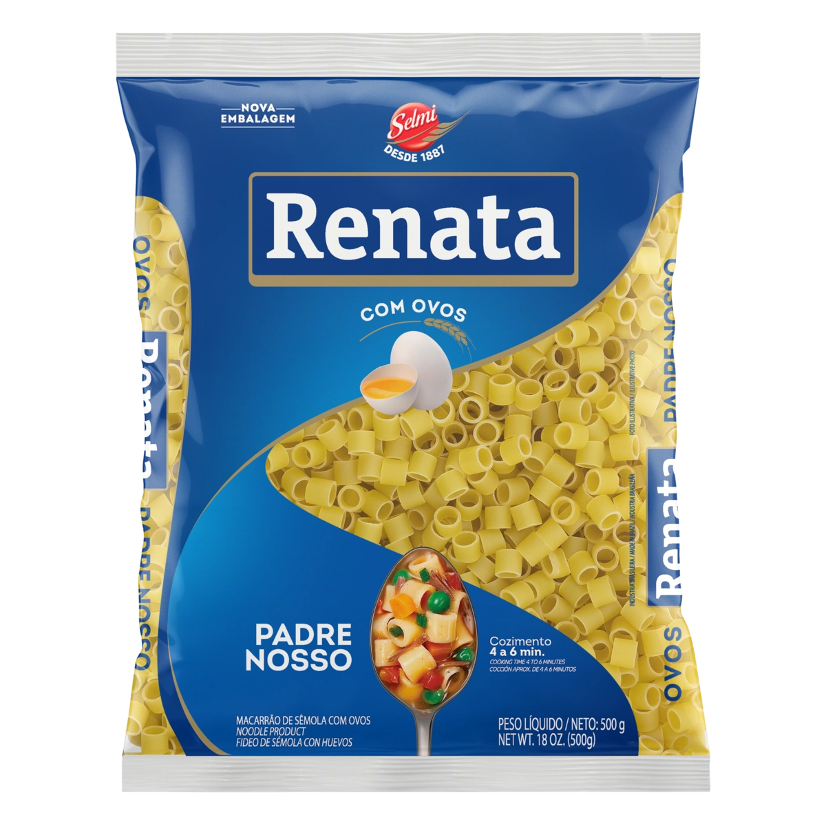Macarrão De Sêmola Com Ovos Padre Nosso Renata Pacote 500g