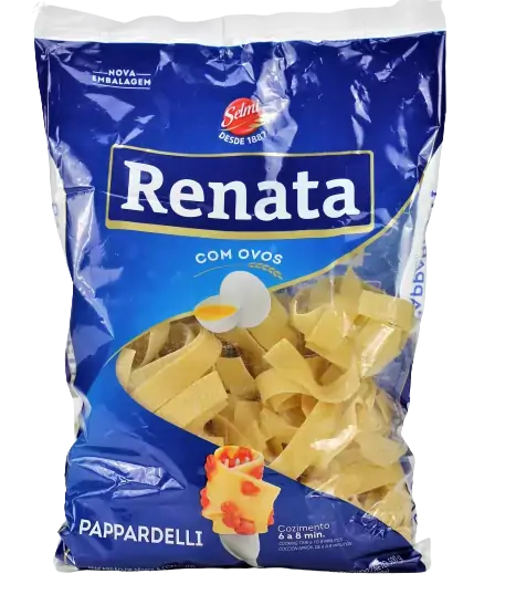 Macarrão De Sêmola Com Ovos Pappardelle Renata Pacote 500g