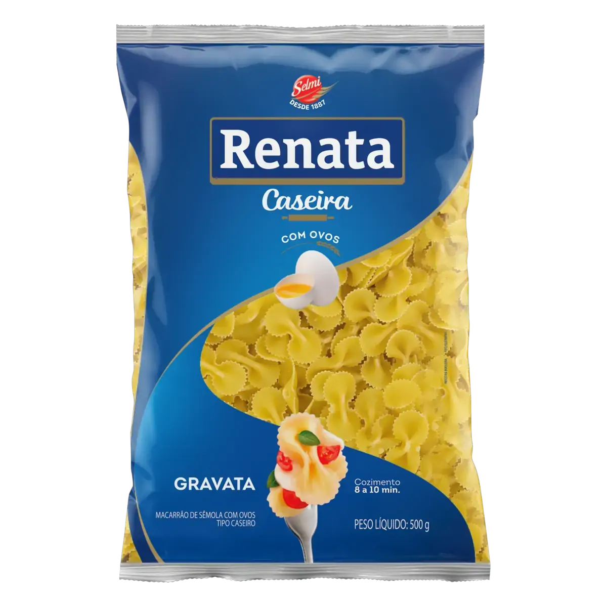 Macarrão De Sêmola Com Ovos Caseiro Gravata Renata Pacote 500g