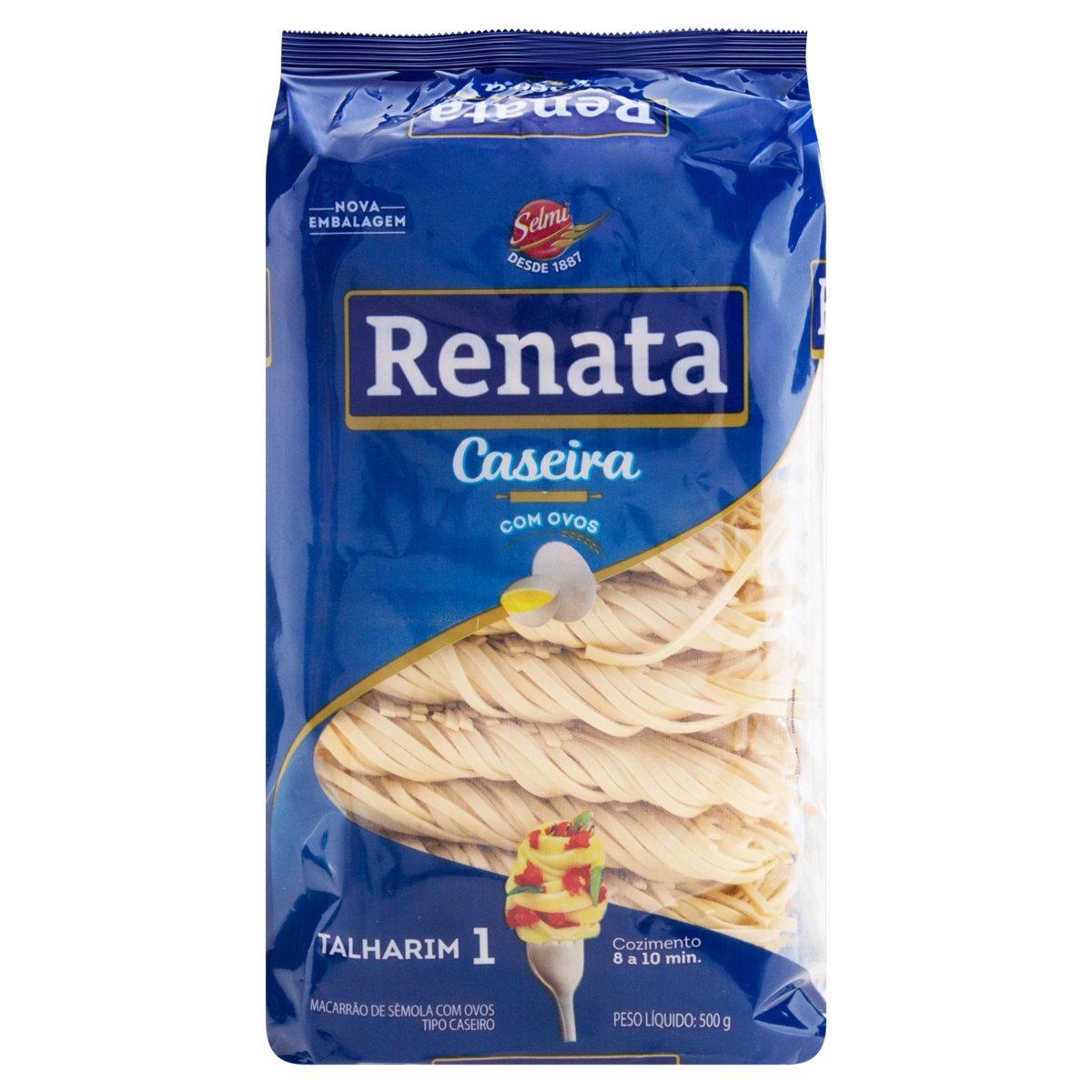 Macarrão De Sêmola Com Ovos Caseiro Talharim 1 Renata Pacote 500g