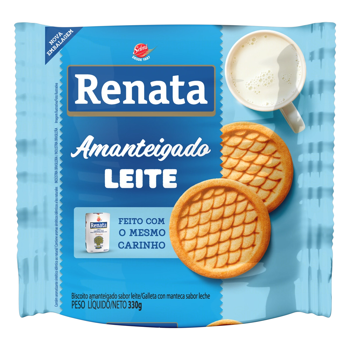 Bisc Amanteig Renata 330g Leite