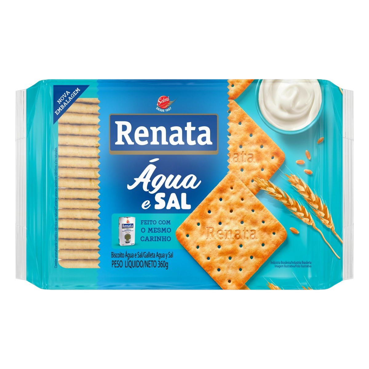 Biscoito água E Sal Renata Pacote 360g