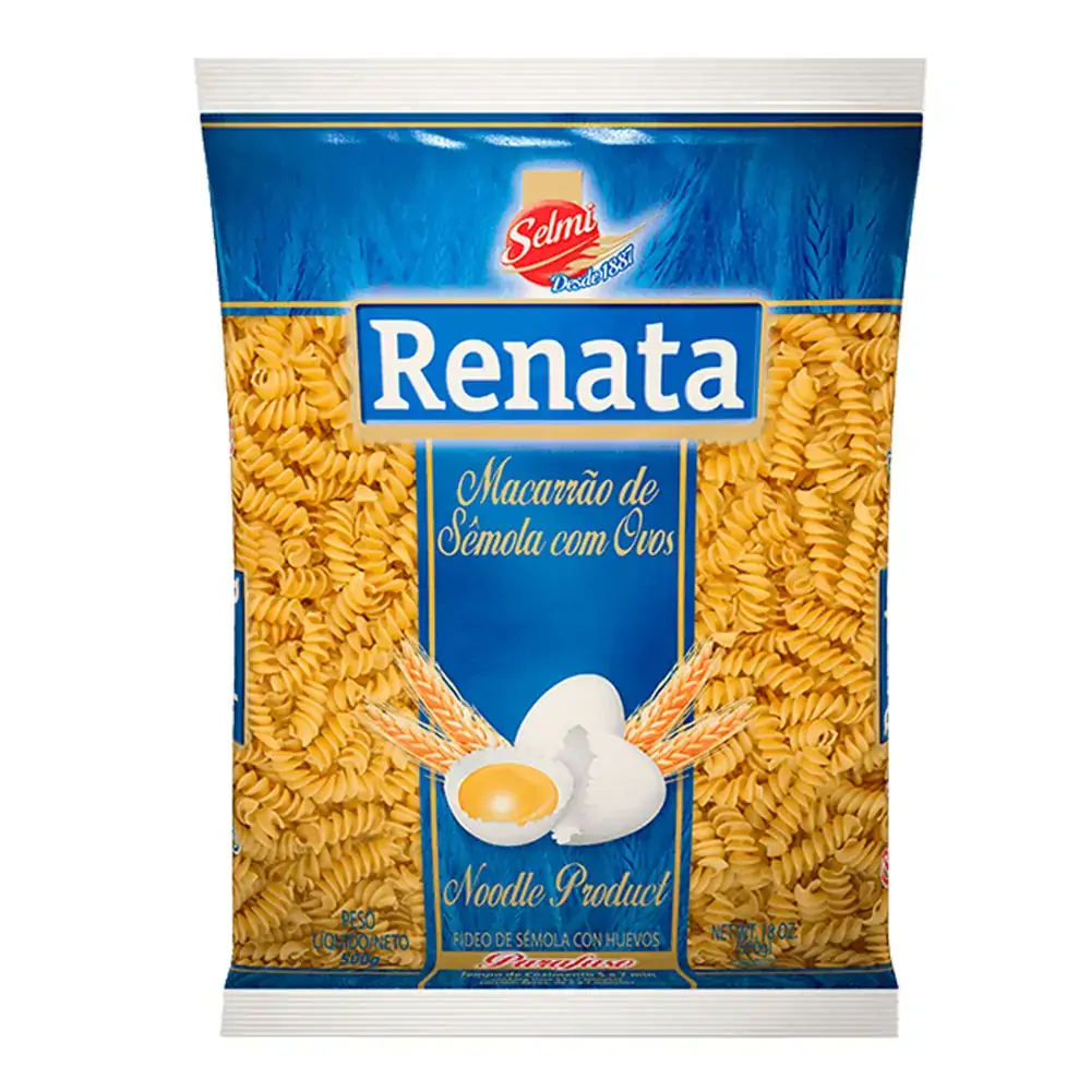 Macarrão De Sêmola Com Ovos Parafusinho Renata Pacote 500g