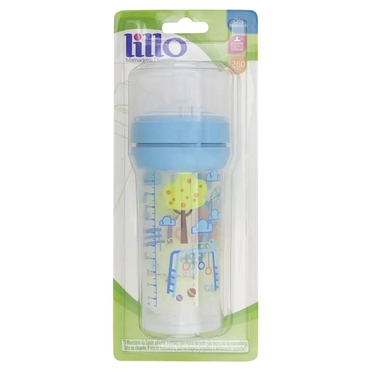 Mamadeira Azul Divertida 260ml Lillo