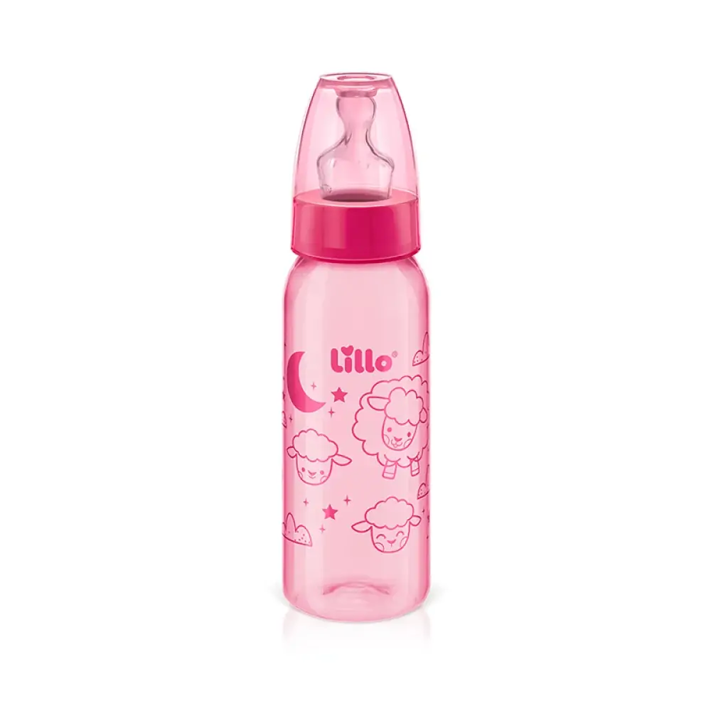 Mamadeira Rosa Divertida 240ml Lillo N 2