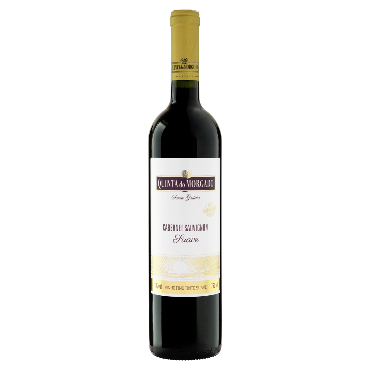 Vinho Brasileiro Tinto Suave Quinta Do Morgado Cabernet Sauvignon Serra Gaúcha Garrafa 750ml