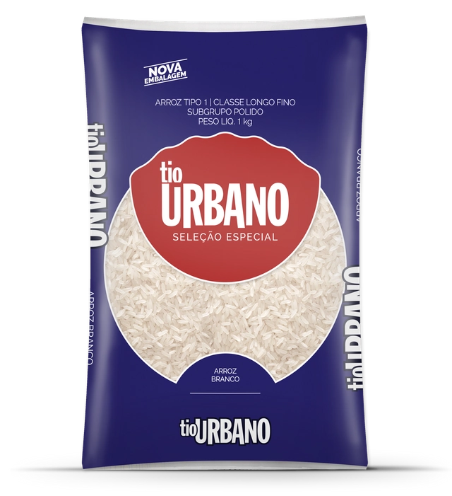 Arroz Tio Urbano Beneficiado Branco Longo Fino Tipo 1 1kg
