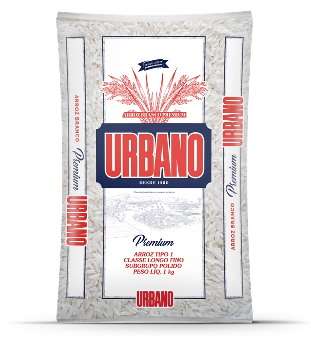 Arroz Urbano Premium Beneficiado Branco Longo Fino Tipo 1 1kg