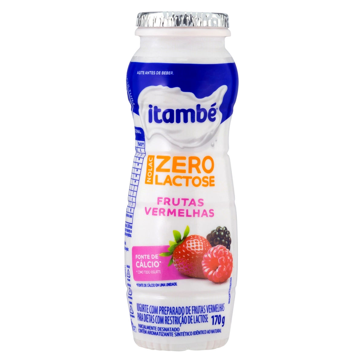 Iogurte Parcialmente Desnatado Frutas Vermelhas Zero Lactose Itambé Nolac Frasco 170g