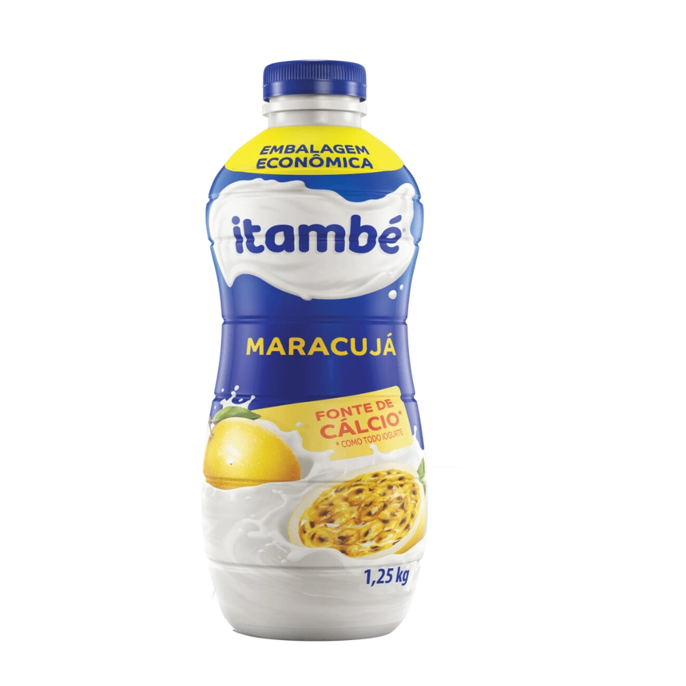 Iogurte Parcialmente Desnatado Maracujá Itambé Garrafa 1,15kg Embalagem Econômica