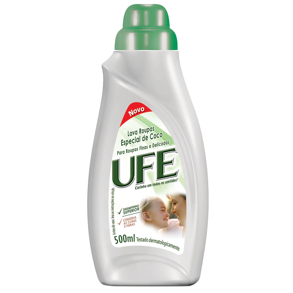 Lava Roupas Líquido Coco Ufe Frasco 500ml