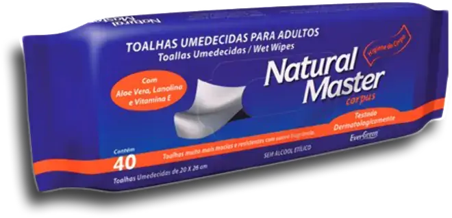 Toalhas Umedecidas Natural Master Corpus 40unidade