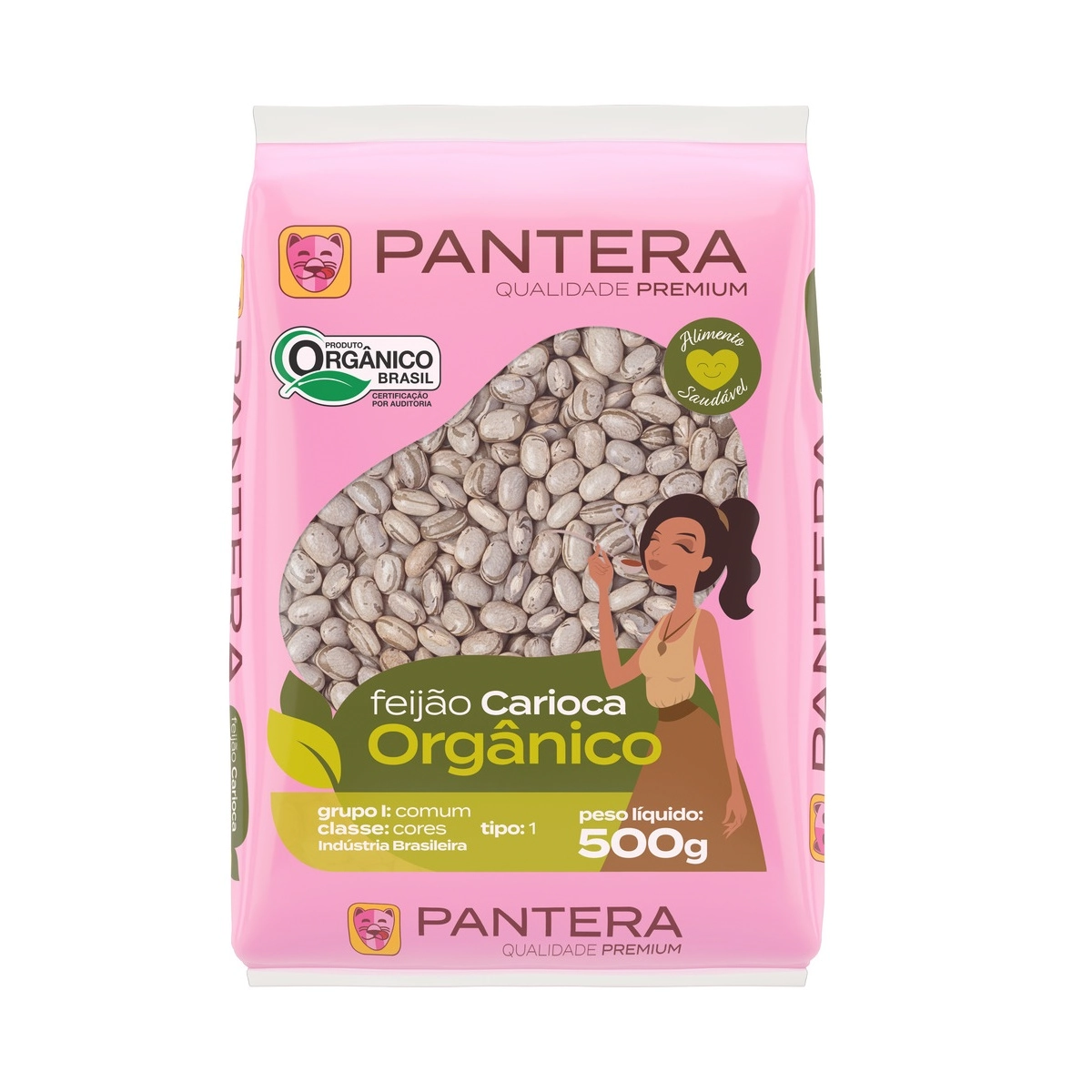 Feijao Pantera Carioca Organico 500g