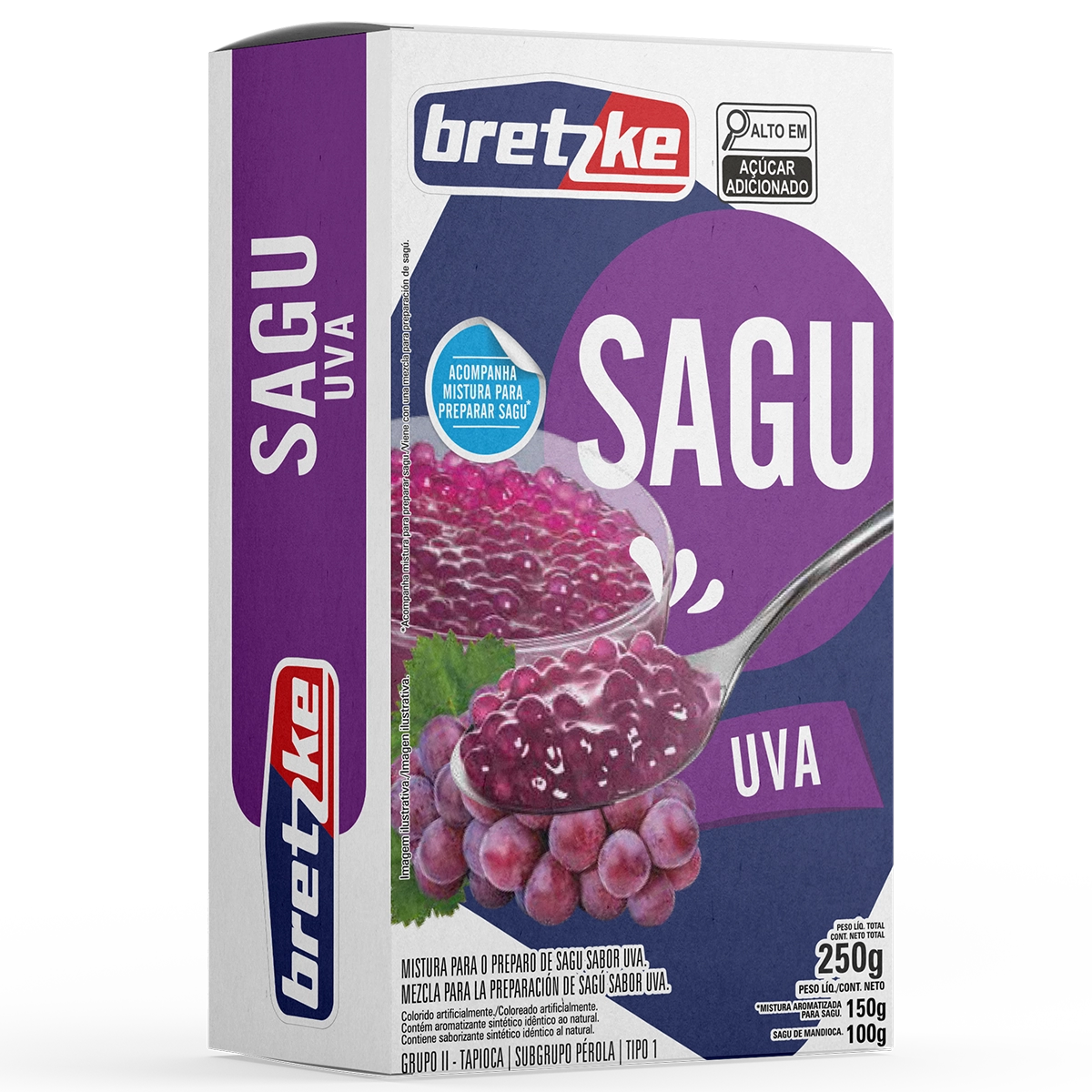 Mistura Para Sagu Tipo 1 Uva Bretzke Caixa 250g