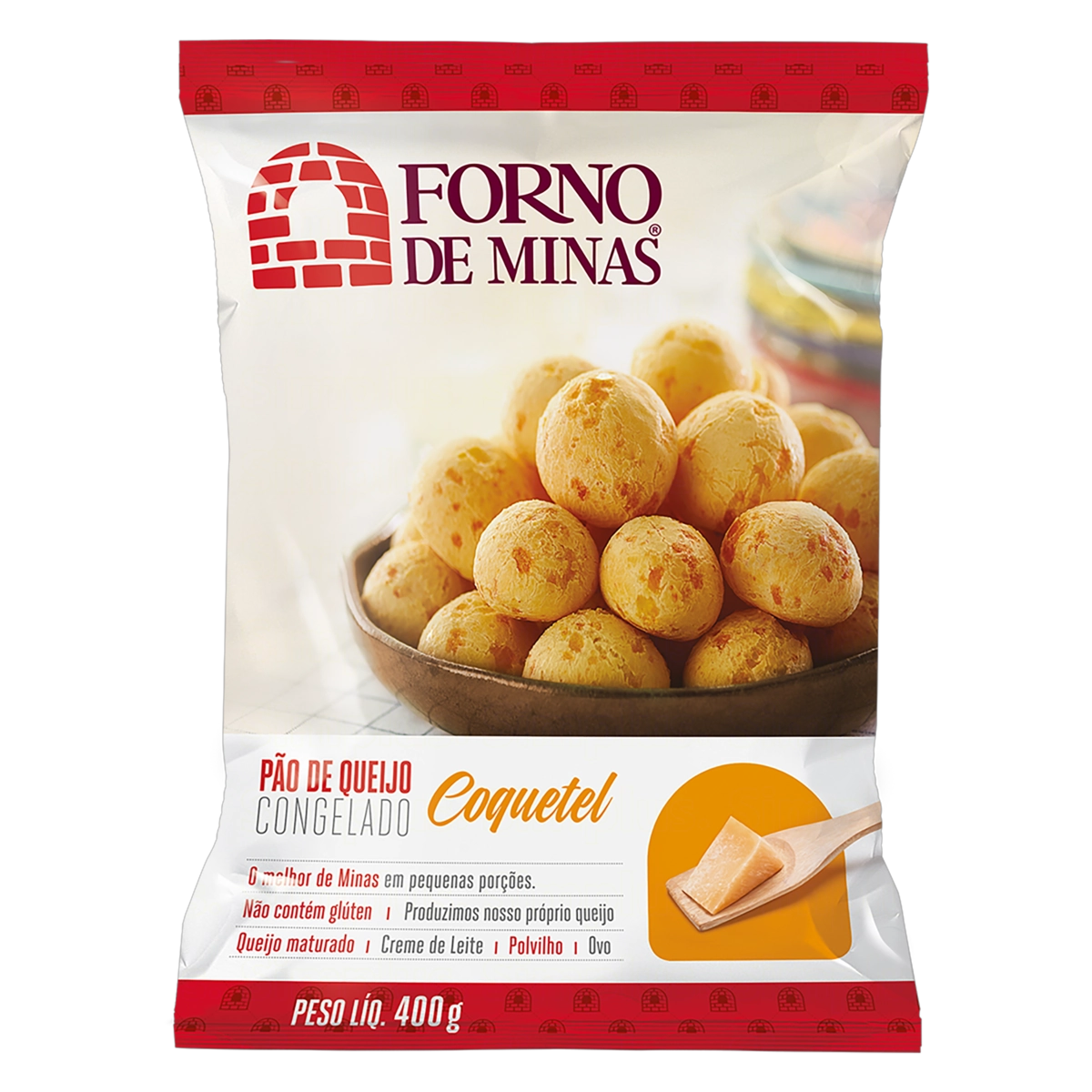 Pão De Queijo Congelado Coquetel Forno De Minas Pacote 400g