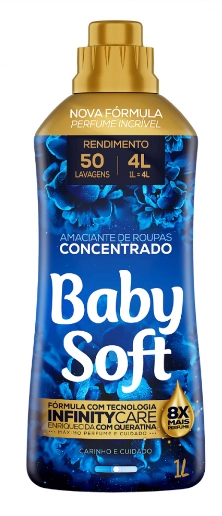 Amaciante De Roupa Concentrado Toque De Carinho Baby Soft Frasco 1l