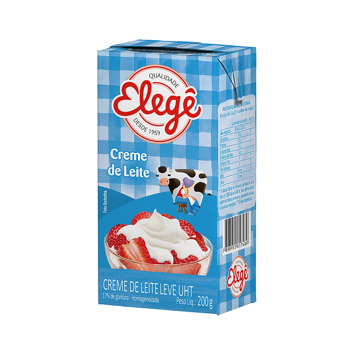 Creme De Leite Uht Leve Homogeneizado Elegê Caixa 200g