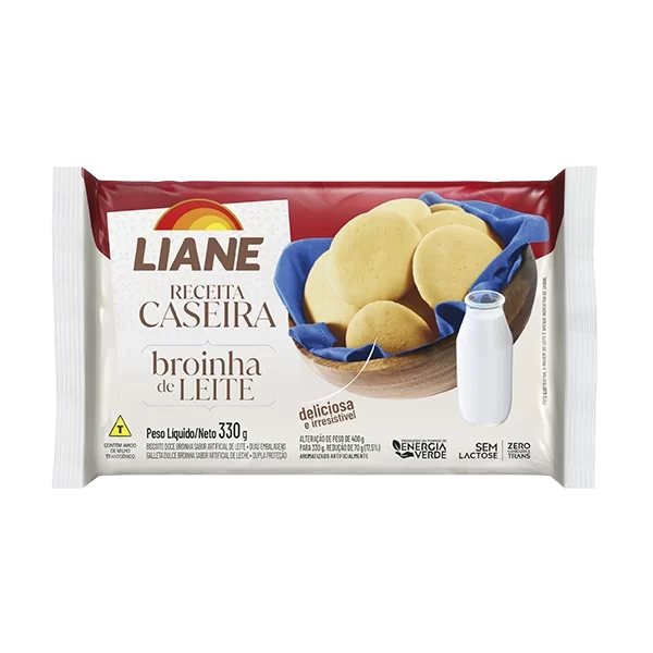 Bisc Doce Liane Broinha Leite S/lactose 330g