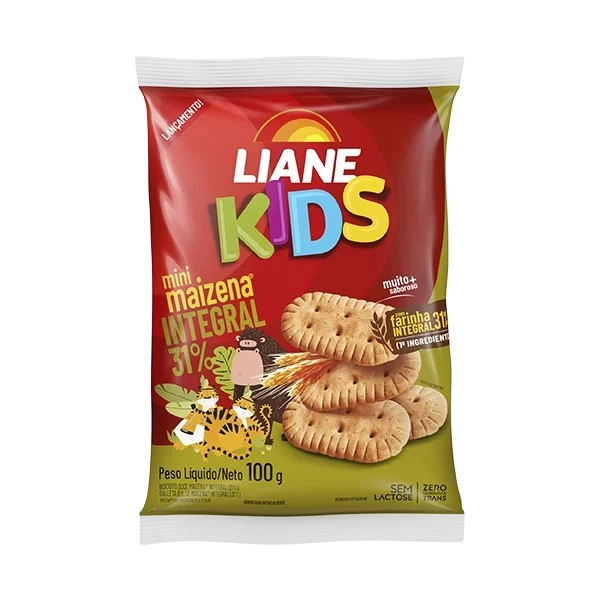 Bisc Mini Maizena S/lactose Liane Kids Integral 100g