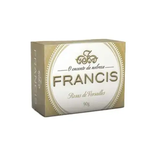 Sabonete Barra Vegetal Rosa Branca E Patchouli Francis Caixa 90g