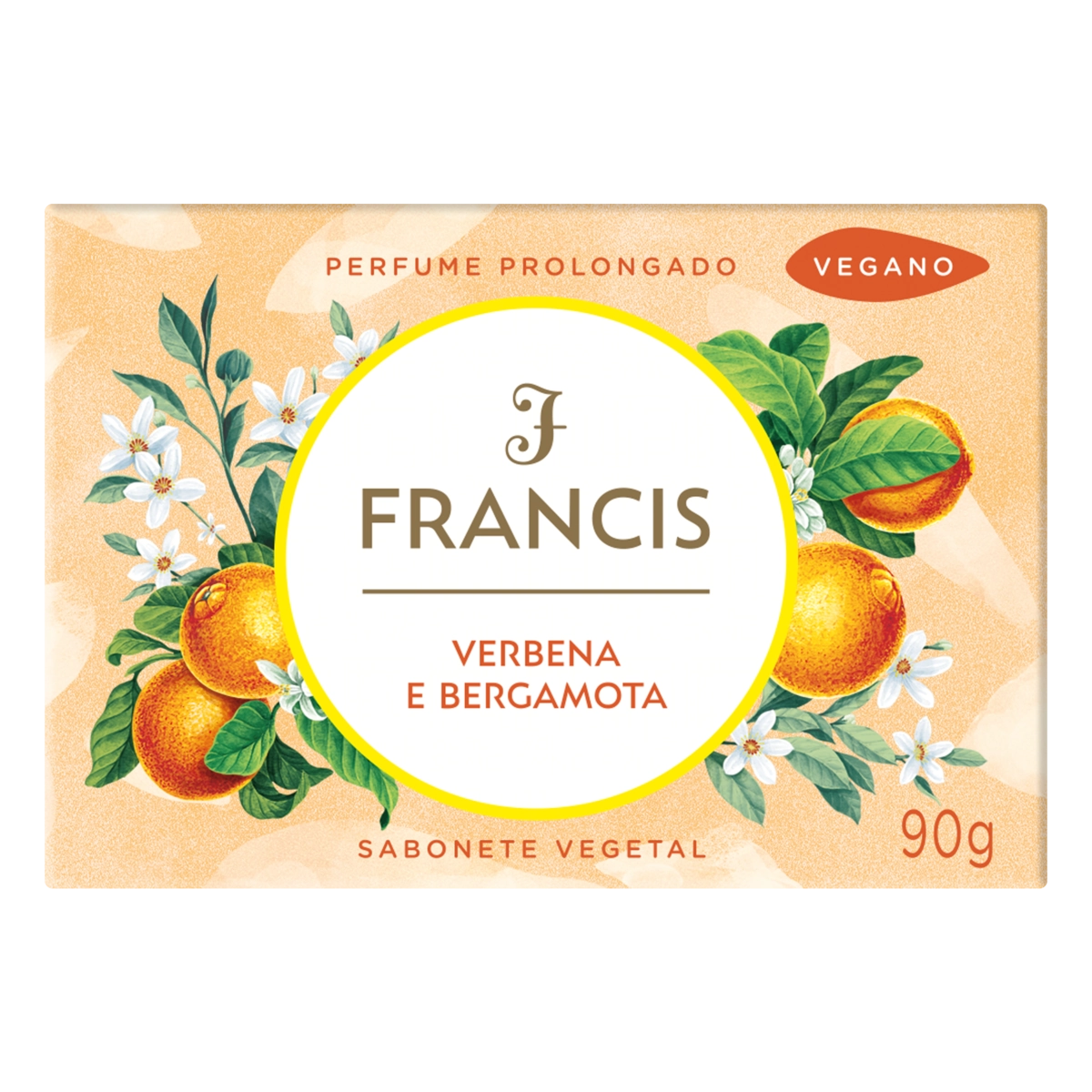 Sabonete Barra Vegetal Verbena E Bergamota Francis Caixa 90g