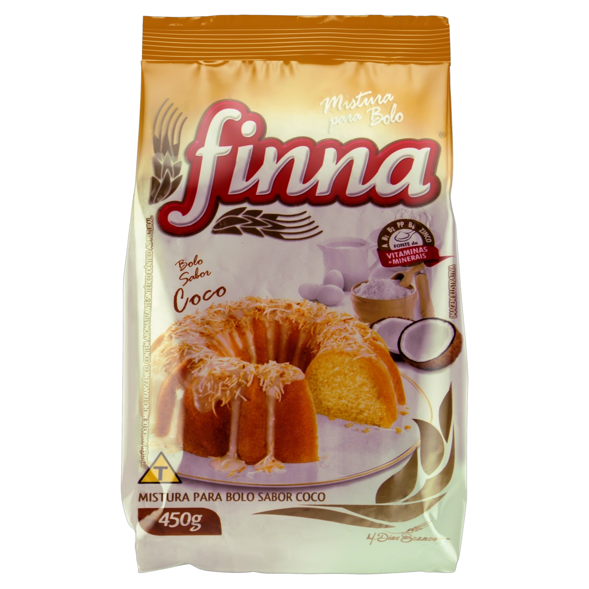 Mistura Para Bolo Coco Finna Pacote 450g