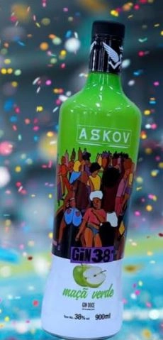 Coquetel Gin Askov 900ml Maca Verde