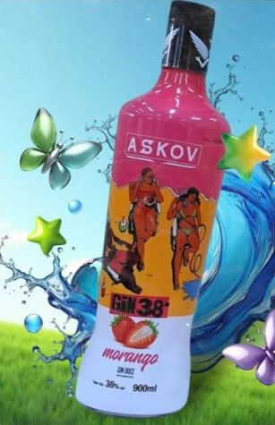 Coquetel Gin Askov 900ml Morango