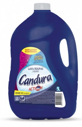 Lava Roupas Líquido Roupas Brancas E Coloridas Candura Action Galão 5l