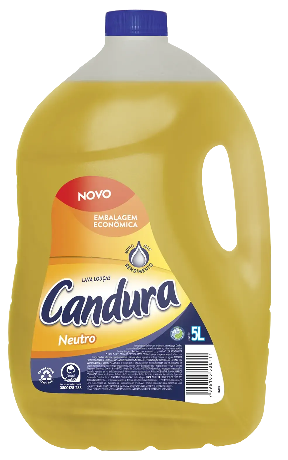 Lava Louças Líquido Neutro Candura Galão 5l