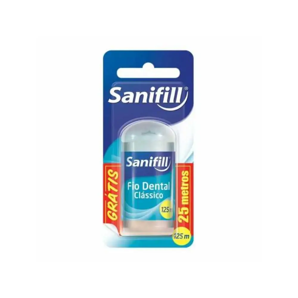 Fio Dental Clássico Menta Sanifill 125m Leve Mais Pague Menos