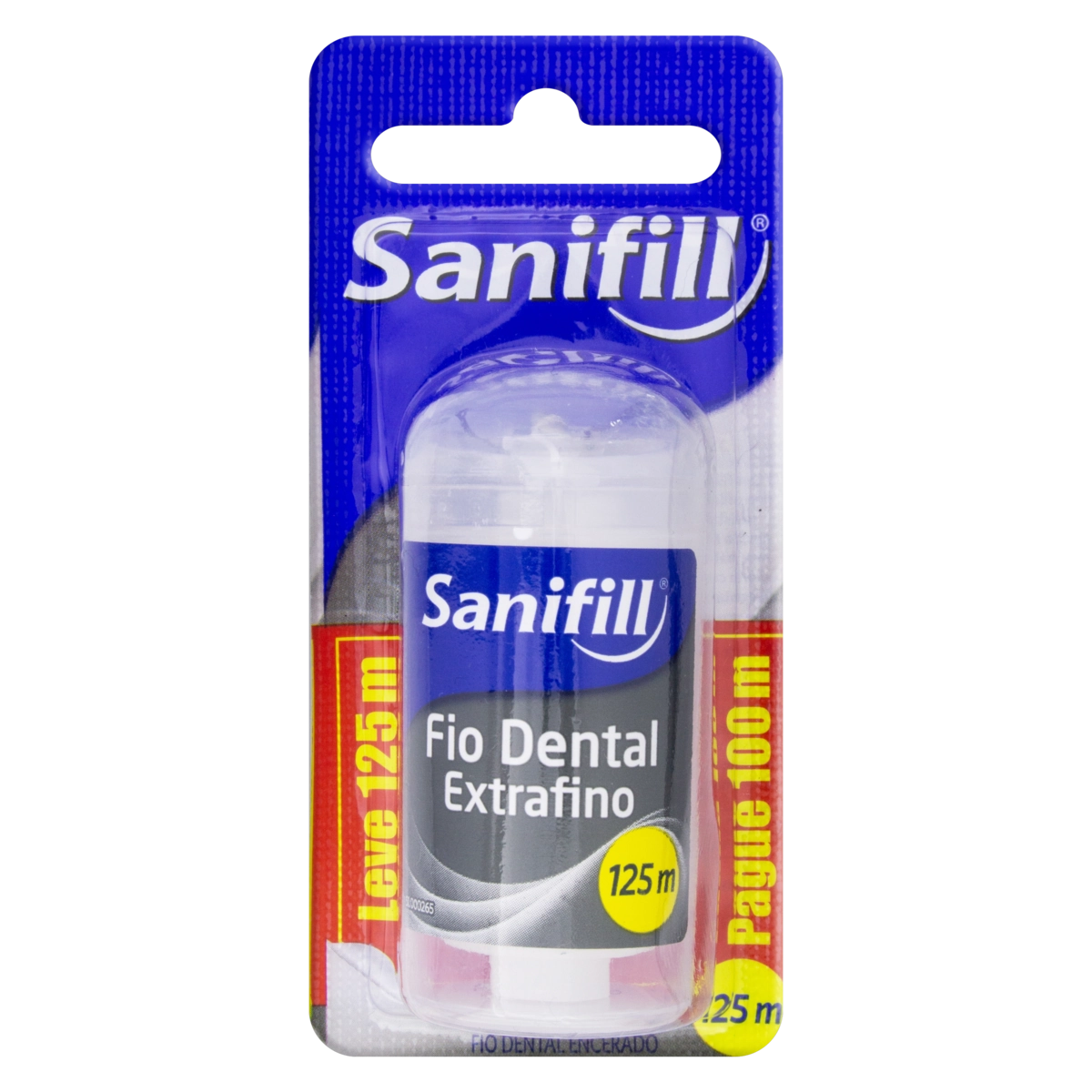 Fio Dental Extrafino Sanifill Blister Leve 125m Pague 100m