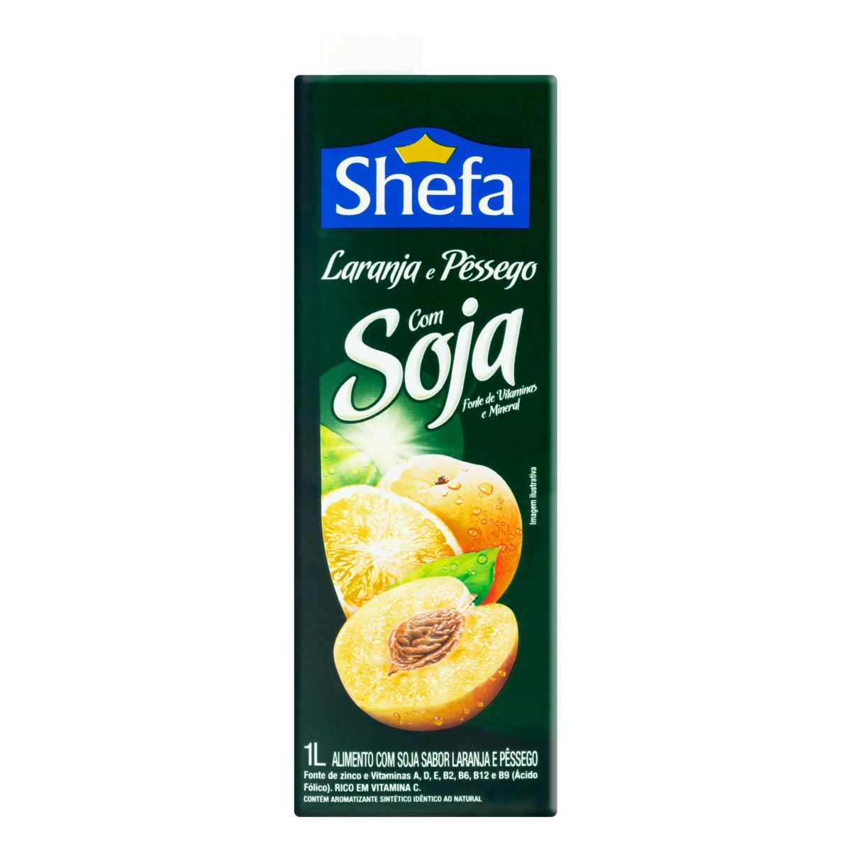 Bebida à Base De Soja Laranja E Pêssego Shefa Caixa 1l