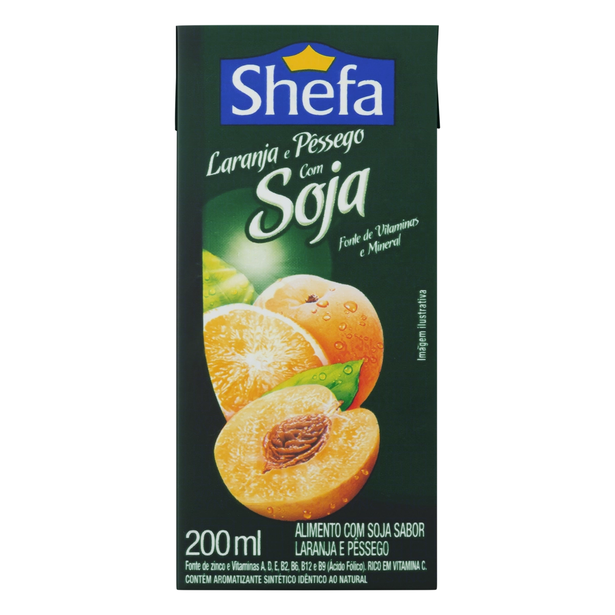 Bebida à Base De Soja Laranja E Pêssego Shefa Caixa 200ml