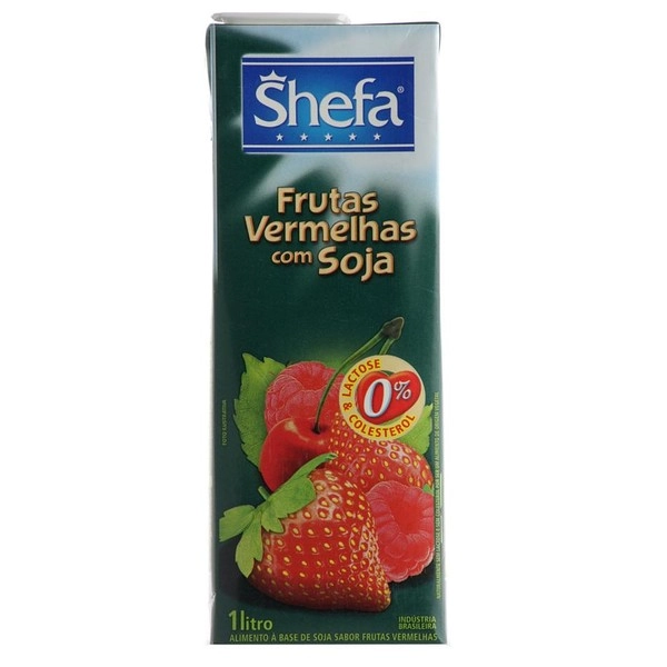 Alim Soja Shefa 1l Zero Frutas Vermelhas