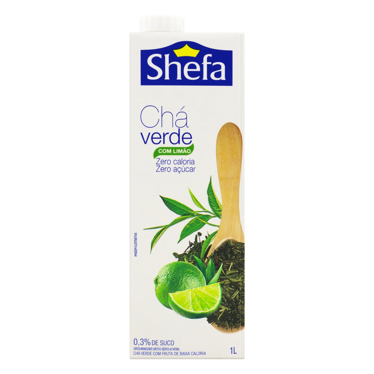 Chá Verde Limão Zero Açúcar Shefa Caixa 1l